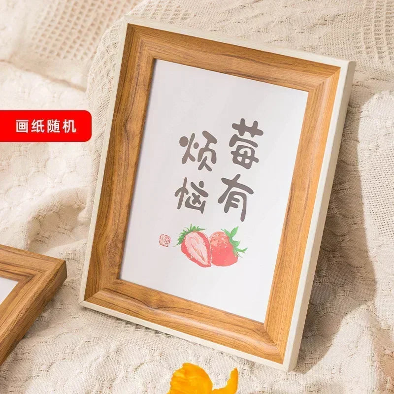 Decorative photo frame for living room and acrylic room - Natural Wood / 5 pouces (9x13cm)