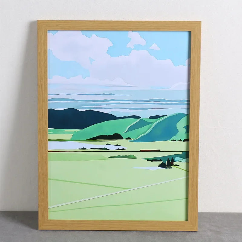 Home decor Handmade Wooden Frames, A3 A4 16 Inch Sizes, Hangable and for Table Display, Great for Creative Photo Arrangements - log color / 10 inch 19.8x24.8 cm