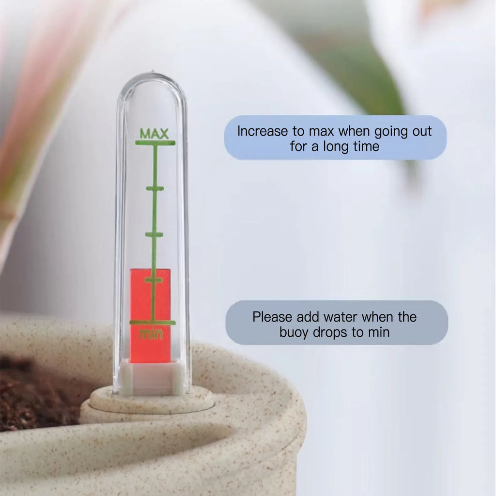 Automatic flower pot with water level indicator and storage - view 4