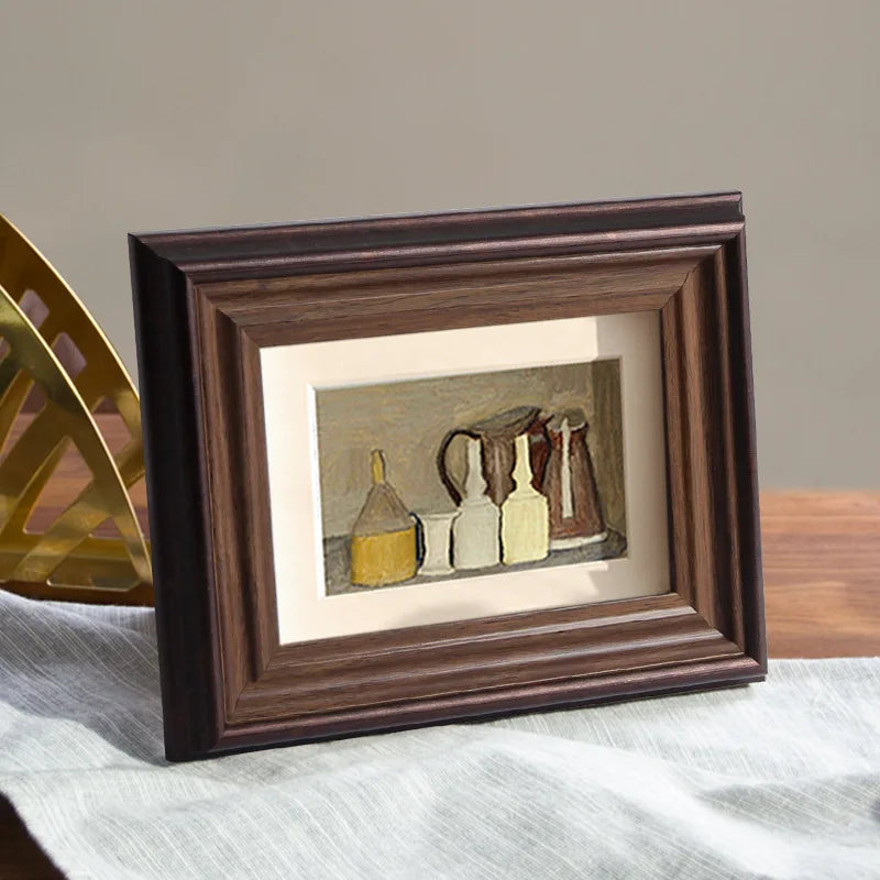 American photo frame style walnut for children - Directional Width / 10 pouces