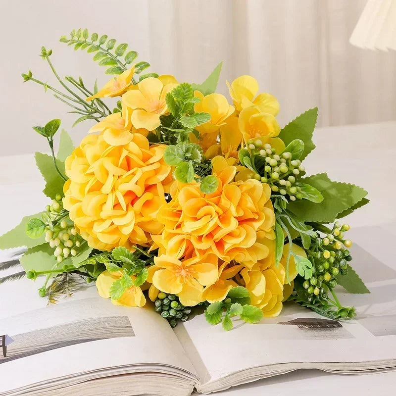 Bouquet of silk chrysanthemums for garden decoration - view 5