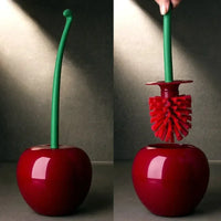 Cherry toilet brush with long handle and creative support