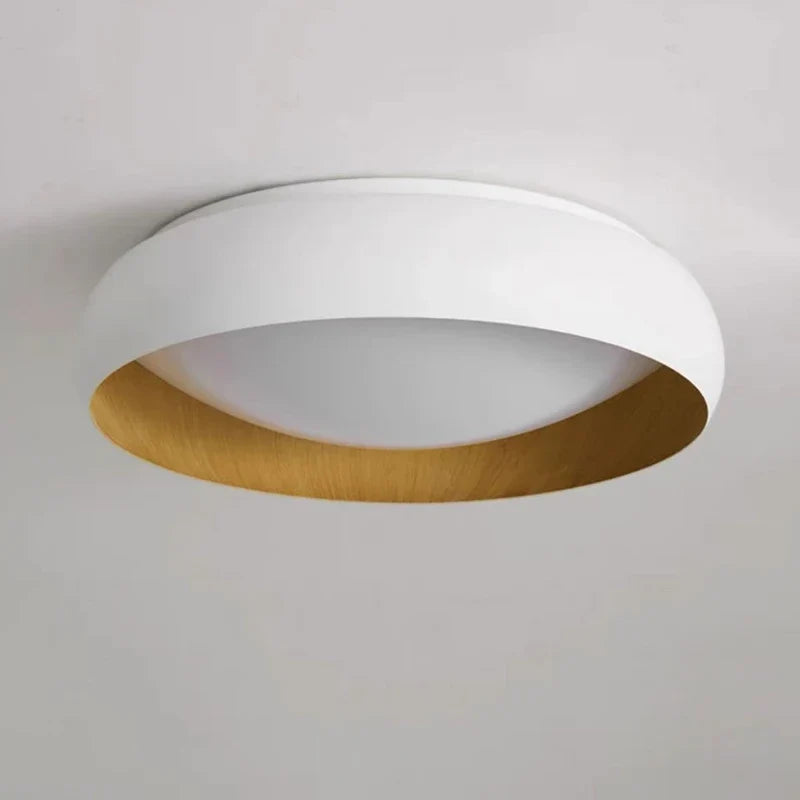 Japanese retro light circular anti glare light soft lighting