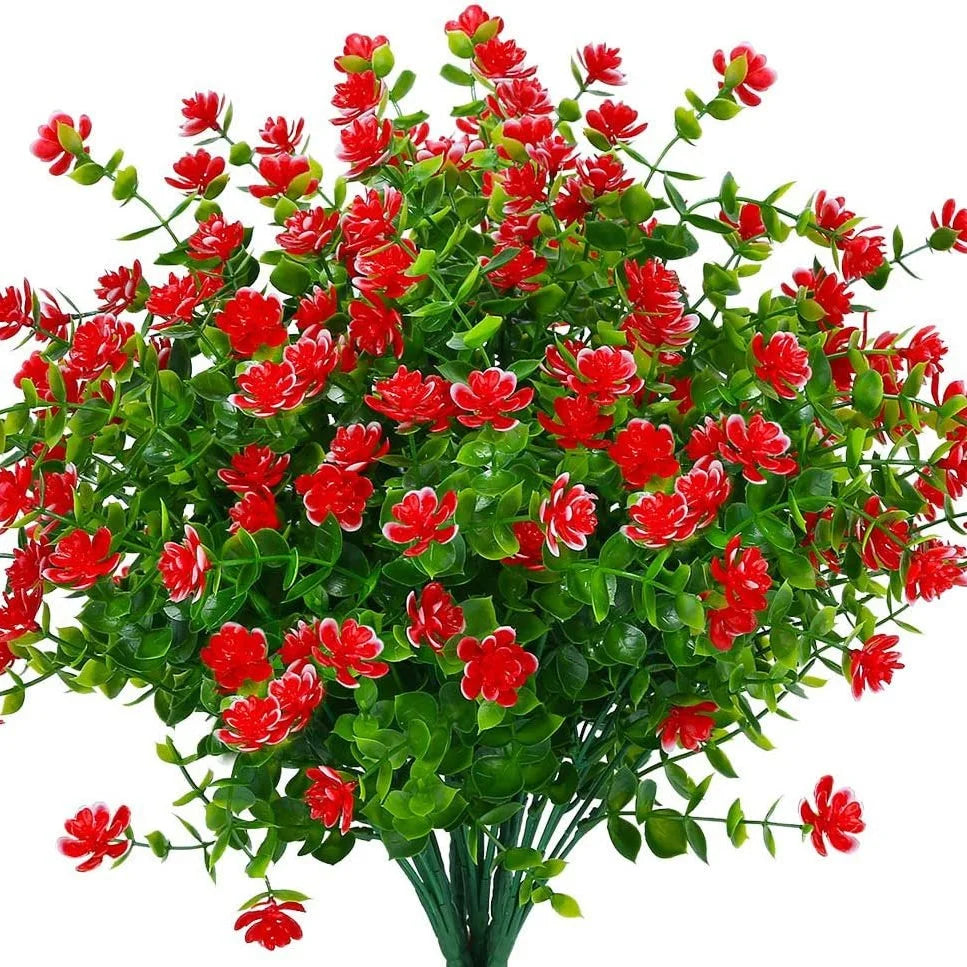 Artificial uv-resistant flowers for outdoor and garden - Red