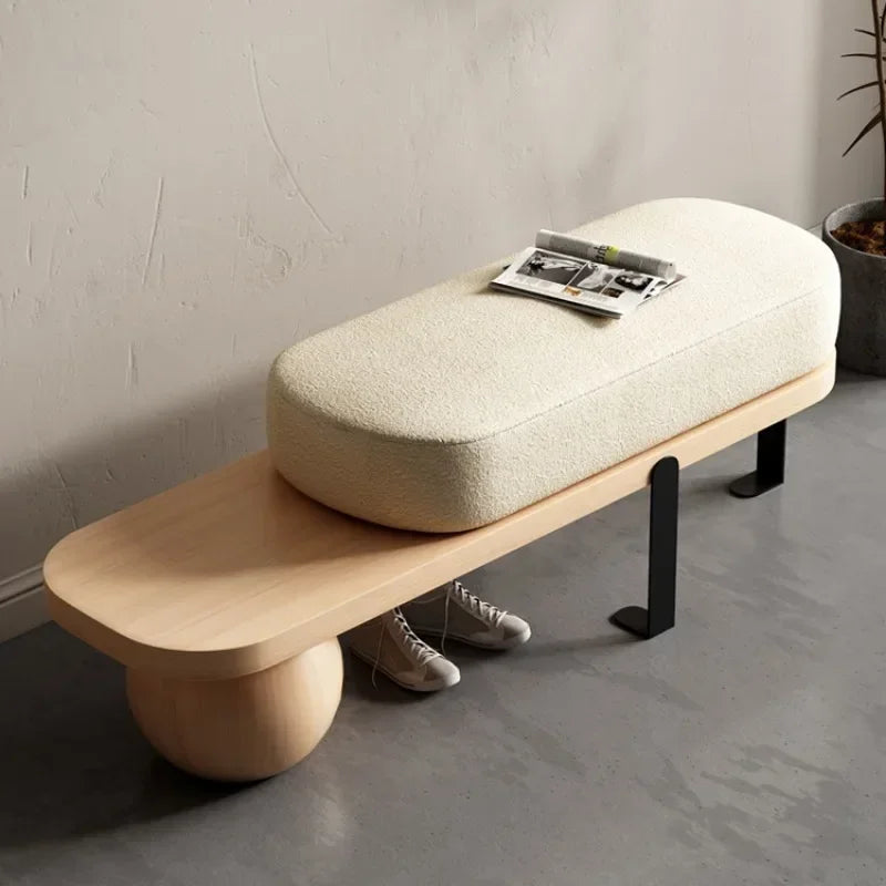Multifunctional solid wood bench for elegant interior - view 4