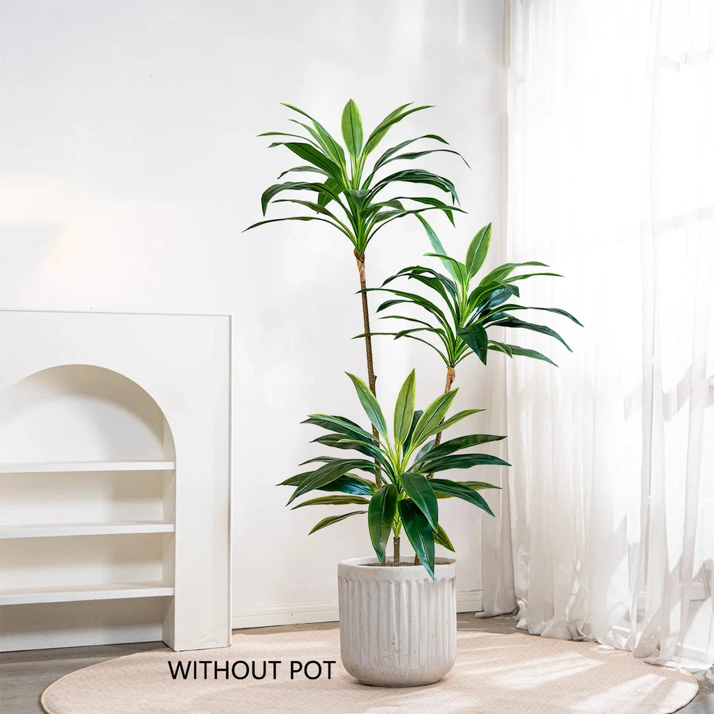 3 artificial plants dracaena for a realistic decoration - view 5