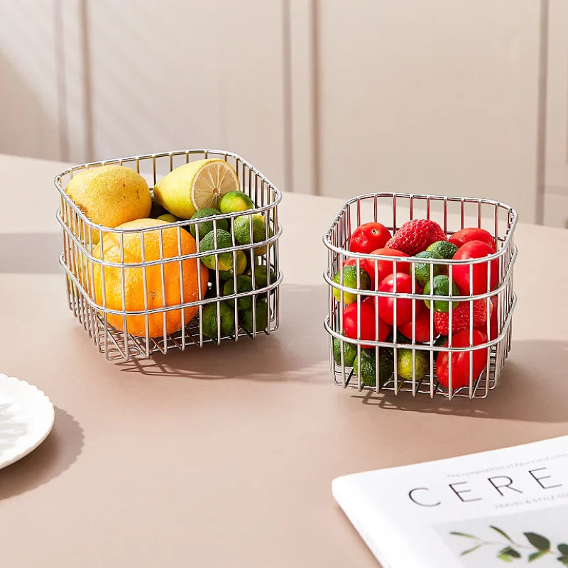 Stainless steel storage basket for fruit and vegetables - view 4