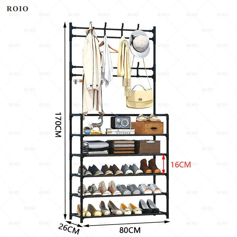 Shoe shelf coat rack and clothing organizer - B5-80