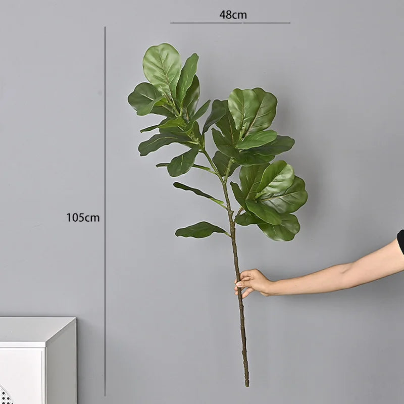 Artificial ficus branch for interior and exterior decoration - 105 cm / No Pot