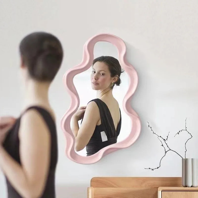 Cloud kawaii wall mirror for interior decoration and makeup - view 2