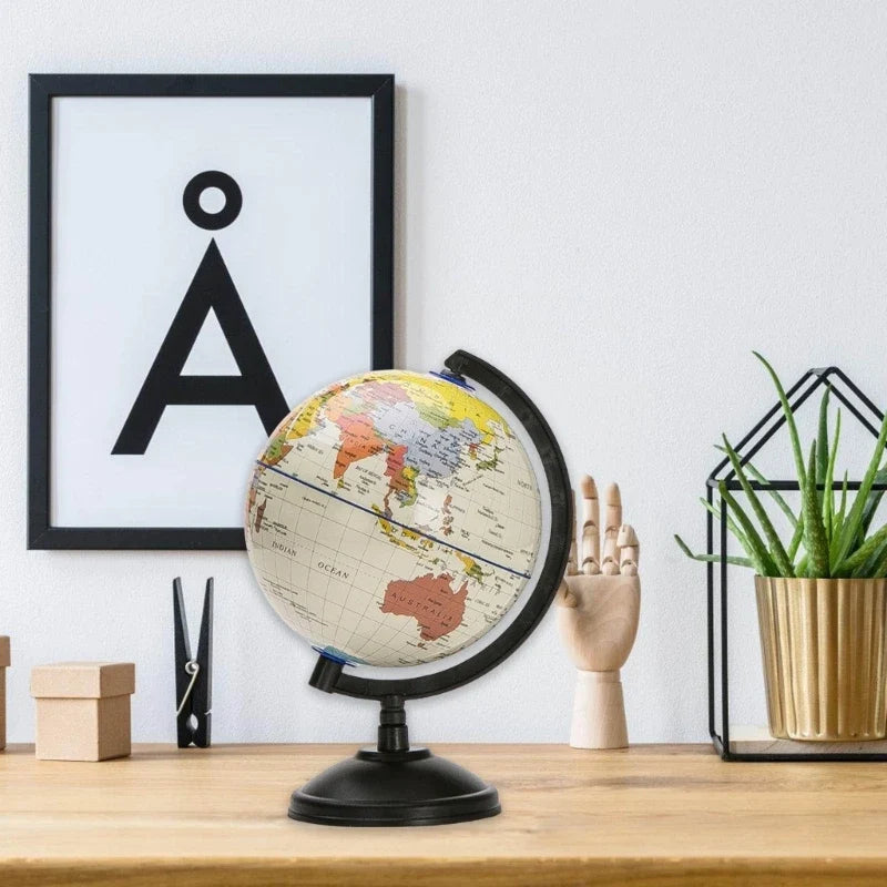 5.59Inch Desktop World Globes with Stand, 360 Rotating Educational World Globes - view 3