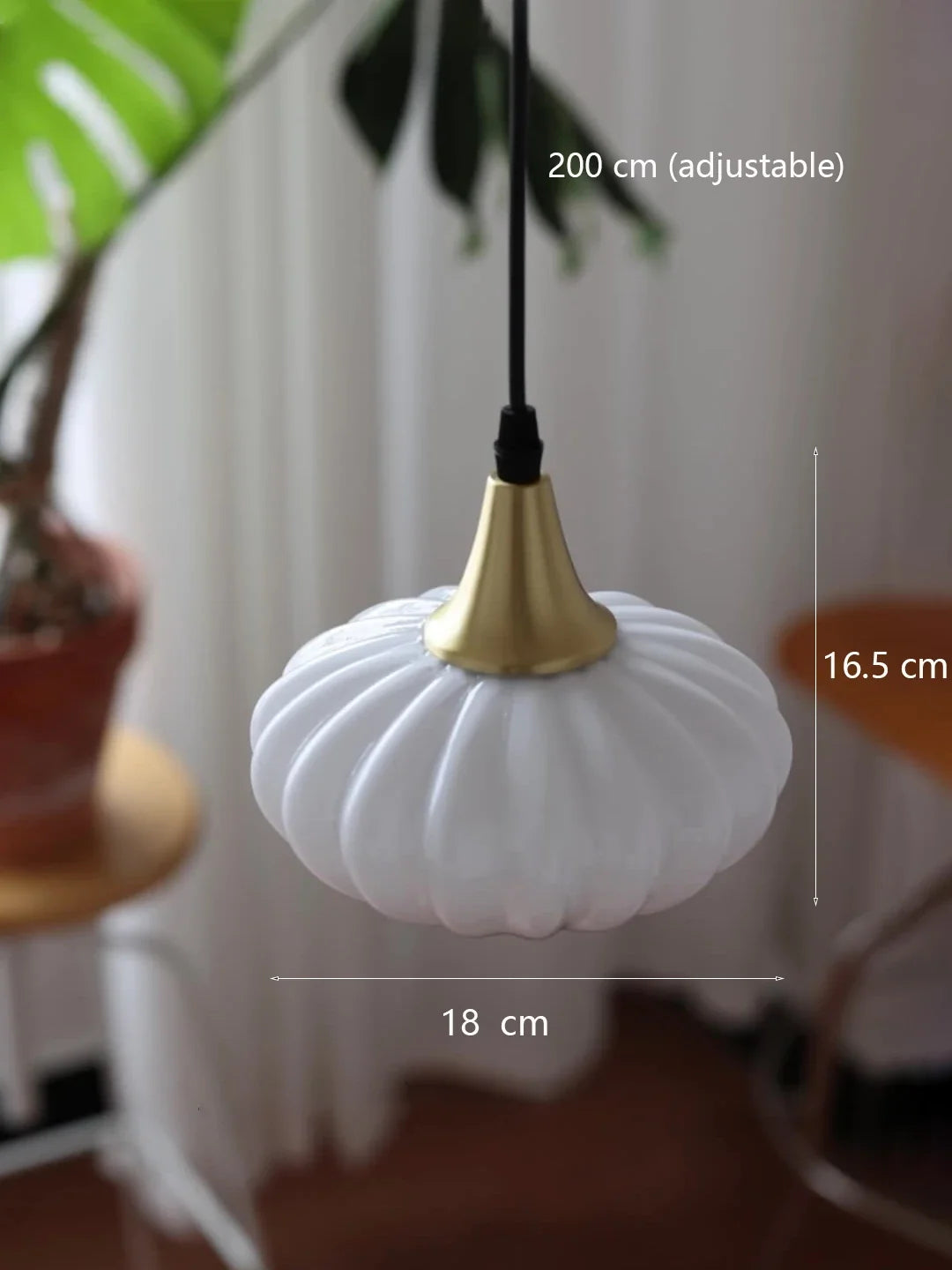 Japanese glass pendant light Scandinavian design for elegant interior - 1
