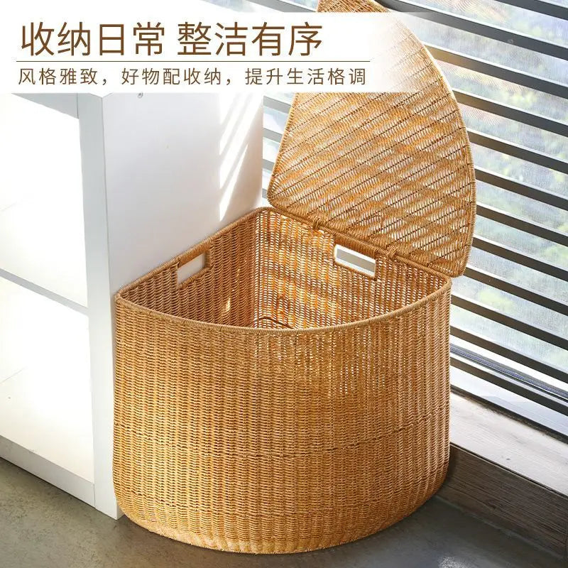 Woven dangle basket for linen and home storage - view 4