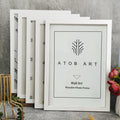 Set of 5 wooden photo frames for wall decorations - White Frame / 15X20cm (6X8 pouces)