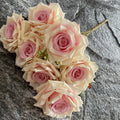 Artificial silk rose for decoration and wedding photography - Pink Heart