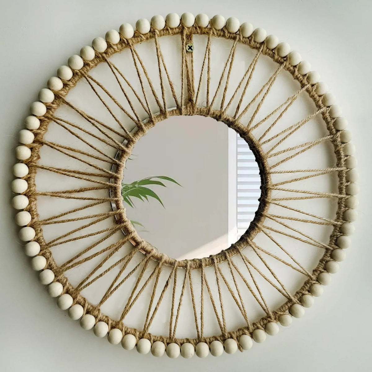 Decorative mirror hand woven Nordic for elegant interior