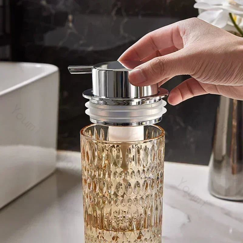 Glass soap bottle for elegant and practical bathroom - view 4
