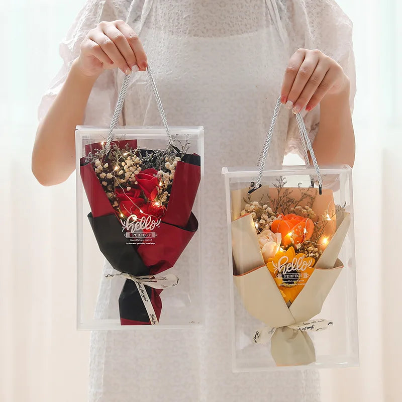 Bouquet of artificial rose wines gift for the saint valentine wedding decorations