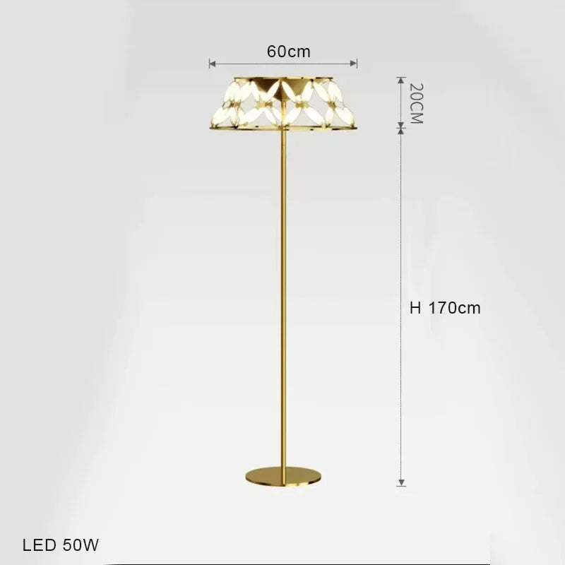 Modern Nordic chandelier creative led lamp for interior decoration - Lampadaire C / Silver / White Light