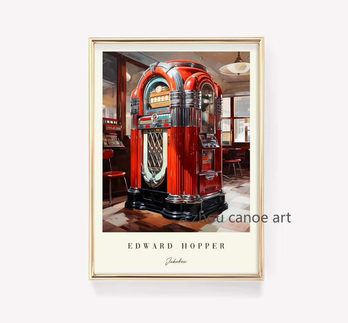 Edward Hopper-Inspired Modern-Style Art Poster, Design 11 - 60X80cm Unframed / 11