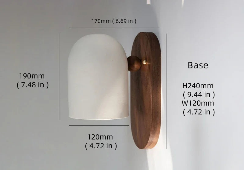 2024 Walnut Wood Iron, Simple Modern Wabi-sabi style, Wall Sconce for Bedroom, Bedside, Living, Dining Room, Corridor Aisle - A / Warm light 3000K