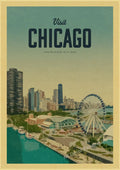 Retro Travel Poster Wall Art for Tourism, Design 13 - 13 / A3 16.5 x 11.8 inches