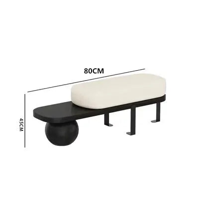 Nordic solid wood stool for shoes and rest - One 80cm