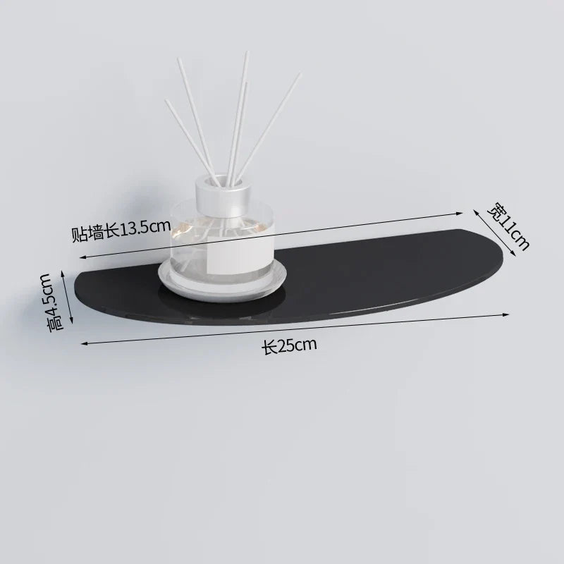 Acrylic floating shelf for modern invisible storage - 25x11cm 3