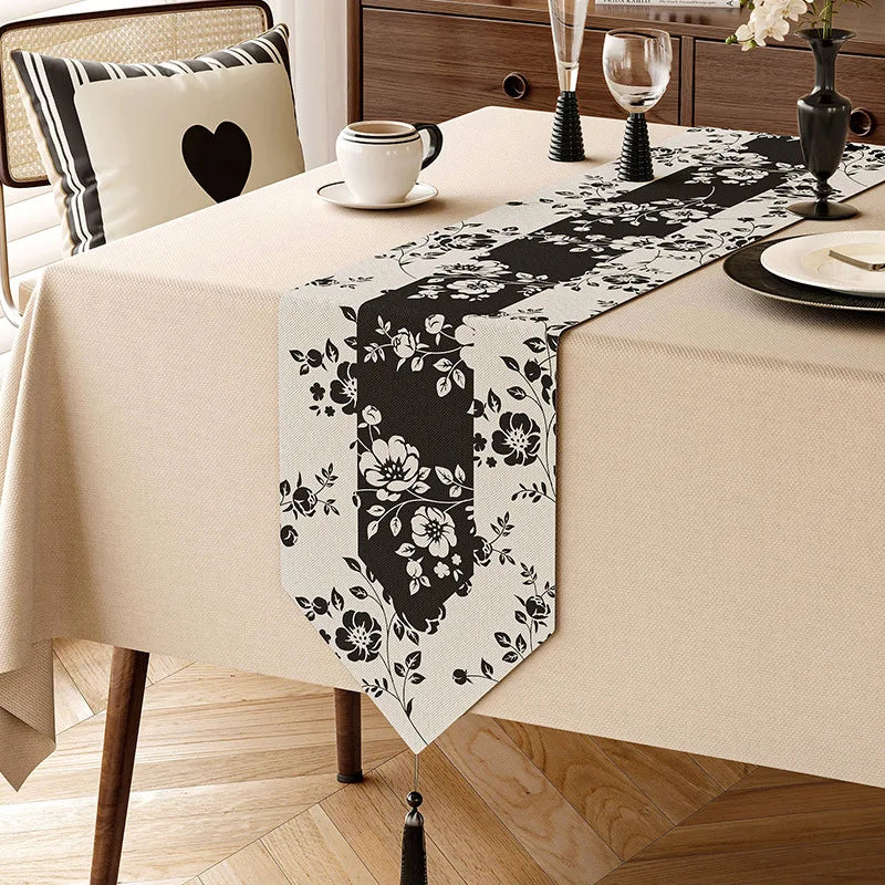 Vintage table runner floral pattern country spirit - 30x120cm