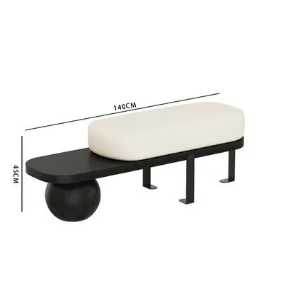 Nordic solid wood stool for shoes and rest - One 140cm