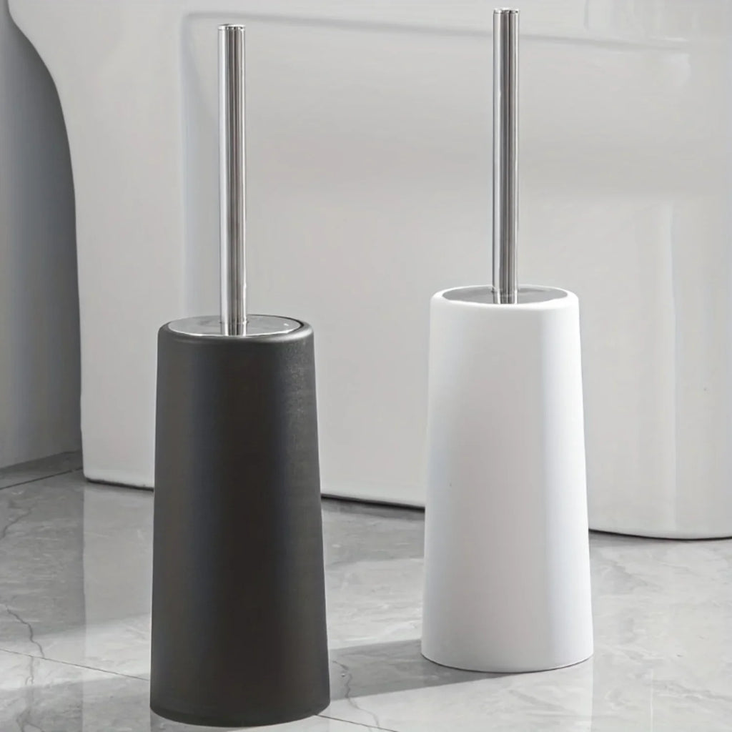 Toilet Brush, Household No Dead Corner Stainless Steel Long Handle Squat Toilet Cleaning Brush Set Toilet bowl scrubber Bathroom - view 2