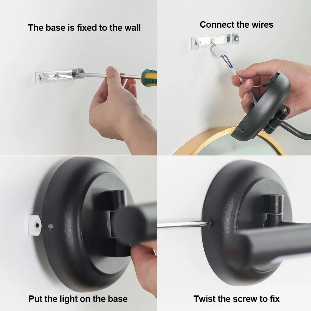 Modern led wall sconce for mirror interior - view 6
