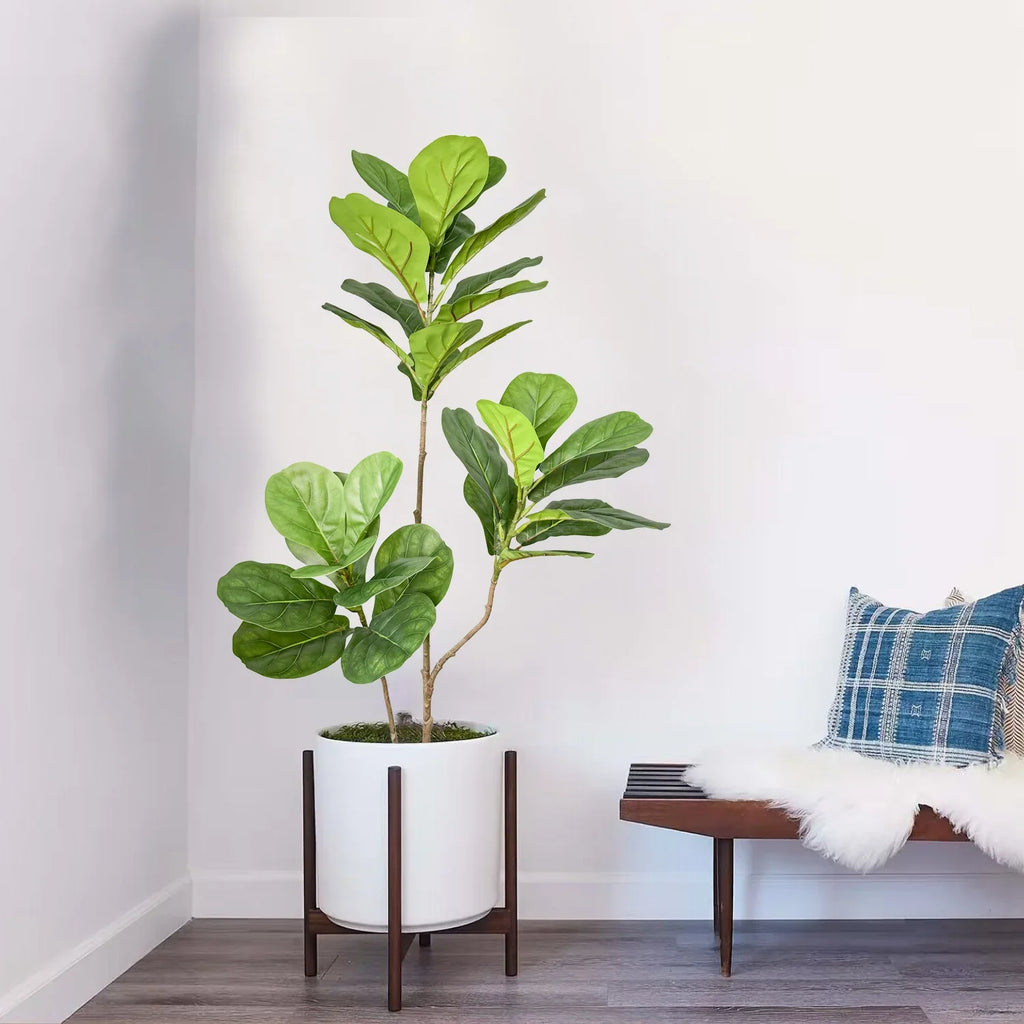 Artificial branches of ficus large leaves for interior and exterior decoration - view 4