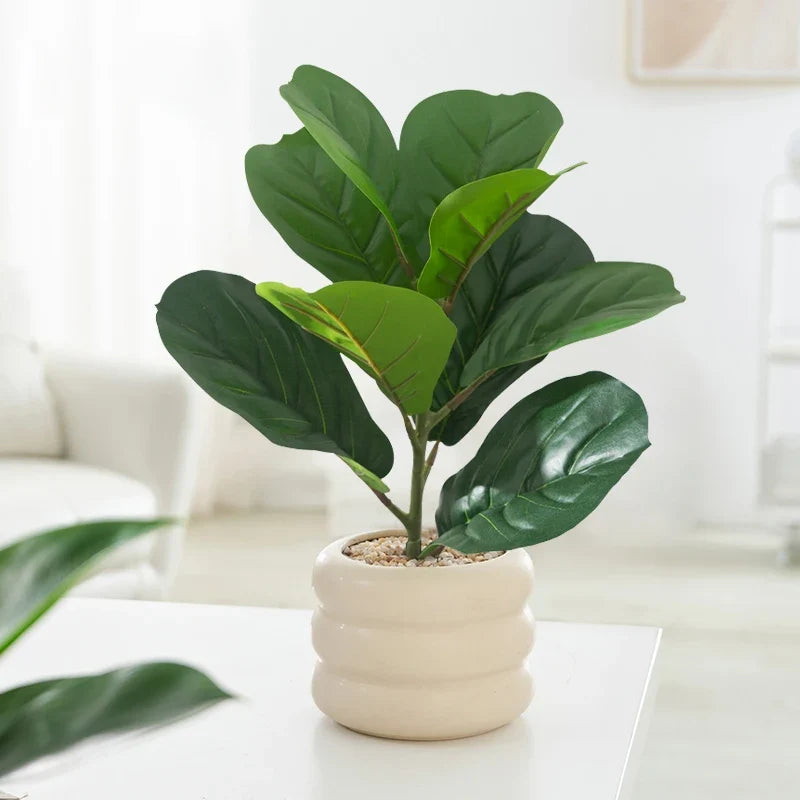 Artificial plants ficus Banyan leaves decoration garden office - view 4