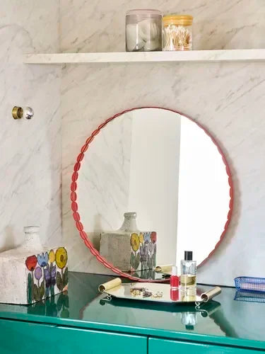 Round decorative retro Nordic mirrors for interior decoration - view 7