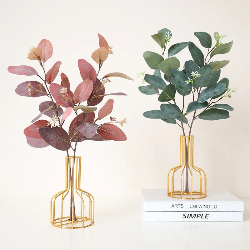 Branch of eucalyptus artificial decoration garden balcony simulated plant - view 3