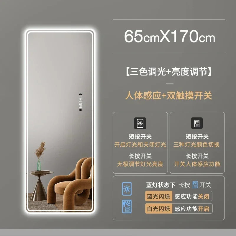 Large size intelligent mirror for interior decoration - 65x170 cm5