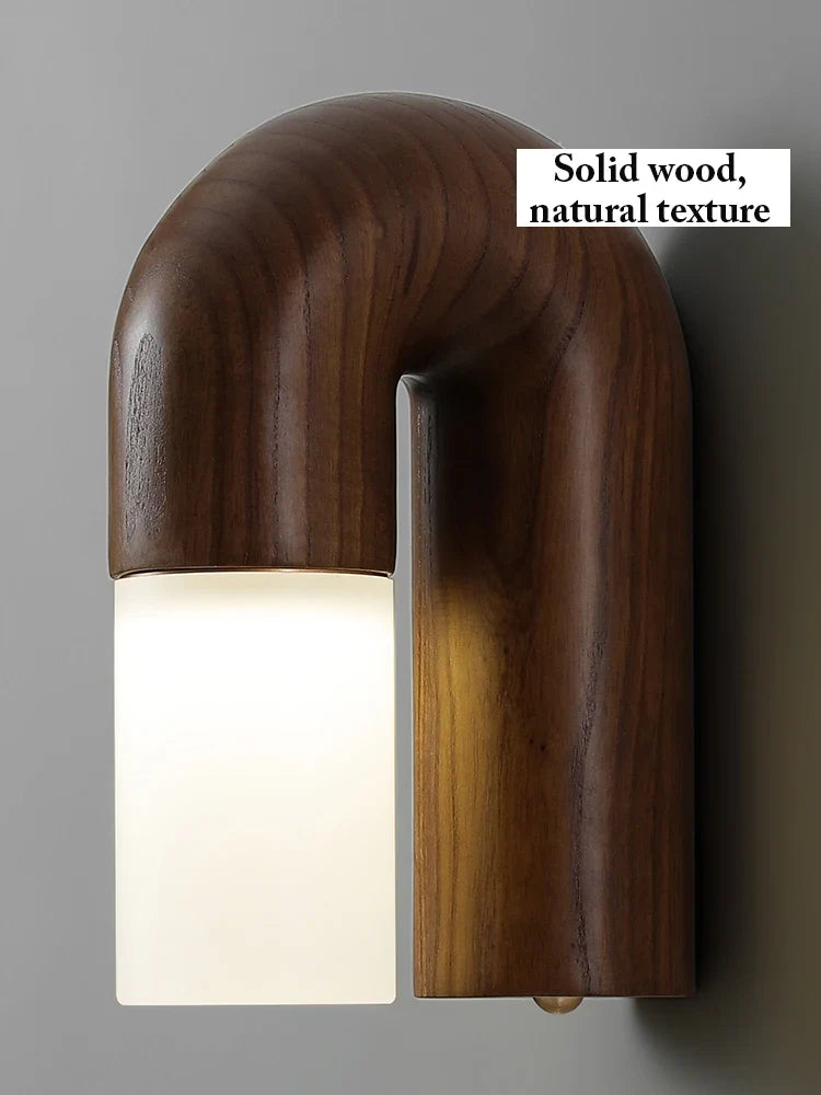 Vintage wooden and acrylic wall sconces for interior decoration - view 4
