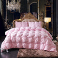 3D Bread White Goose Down Filler Comforter King Queen Size Duvet Insert, 100% Cotton Cover, All Seasons Quilt Thicken Blanket - Pink / 200x230cm 3kg