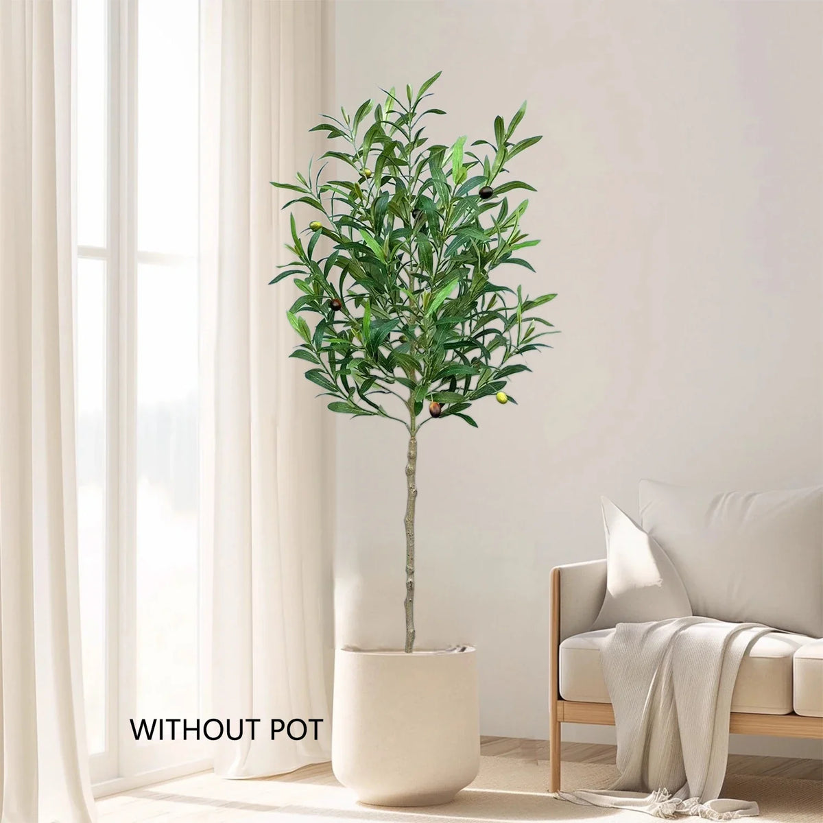 Realistic artificial olive branch for interior decoration - view 5