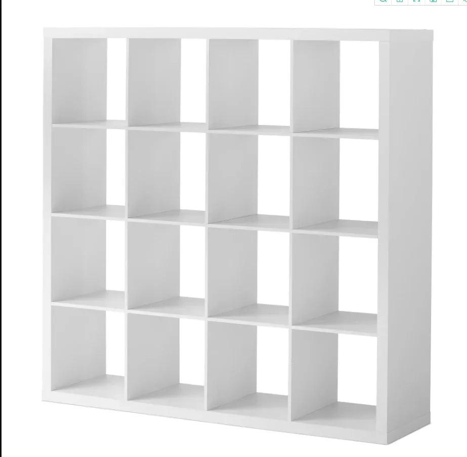 6/9/12/16-Cube Storage Organizer  Bookshelf, Bookcase Locker Living Room Furniture Home, Open Storage, Easy Assembly - 16-Cube WhiteTexture