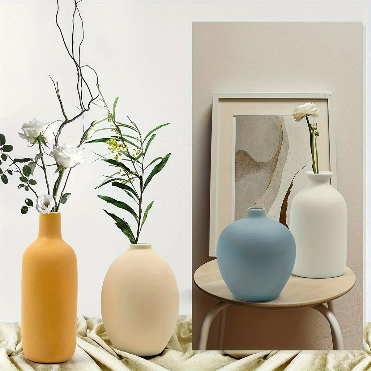1pc ceramic vase works of art, living room bedroom study cafe and other ornaments, gifts for lovers during festivals. - view 5