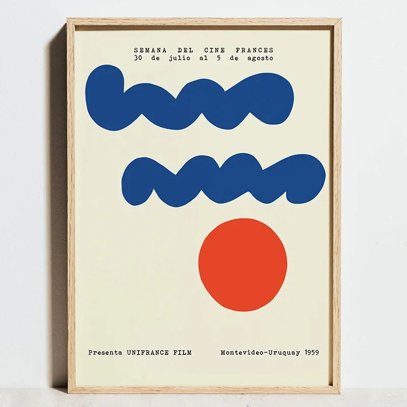 Bauhaus Minimalist Geometric Poster, Design F0069-12 - A4 21x30cm Unframed / F0069-12