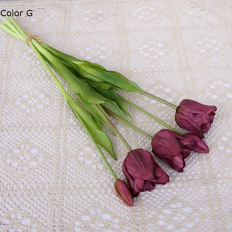 Large baroque silicone tulips luxury decoration for events - view 6