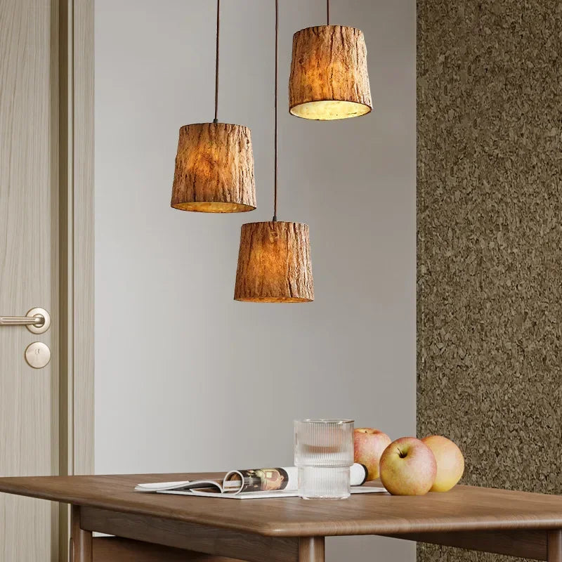 Hanging wooden imitation Japanese style wabi sabi retro decor - view 3