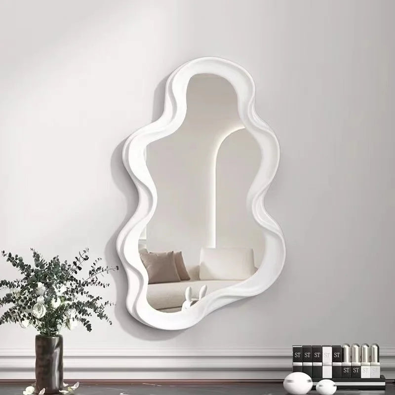 Cloud kawaii wall mirror for interior decoration and makeup