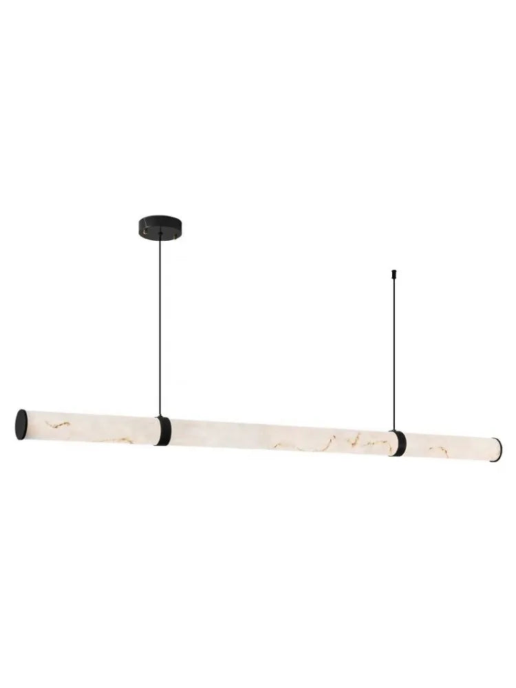 Modern Minimalist All Copper Light Luxury Resin Dining Table Island, High-end Long Strip Straight Line Lighting Decorative Lamp - view 6