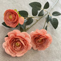 Artificial lotus branch for garden decoration and balcony - Light Orange
