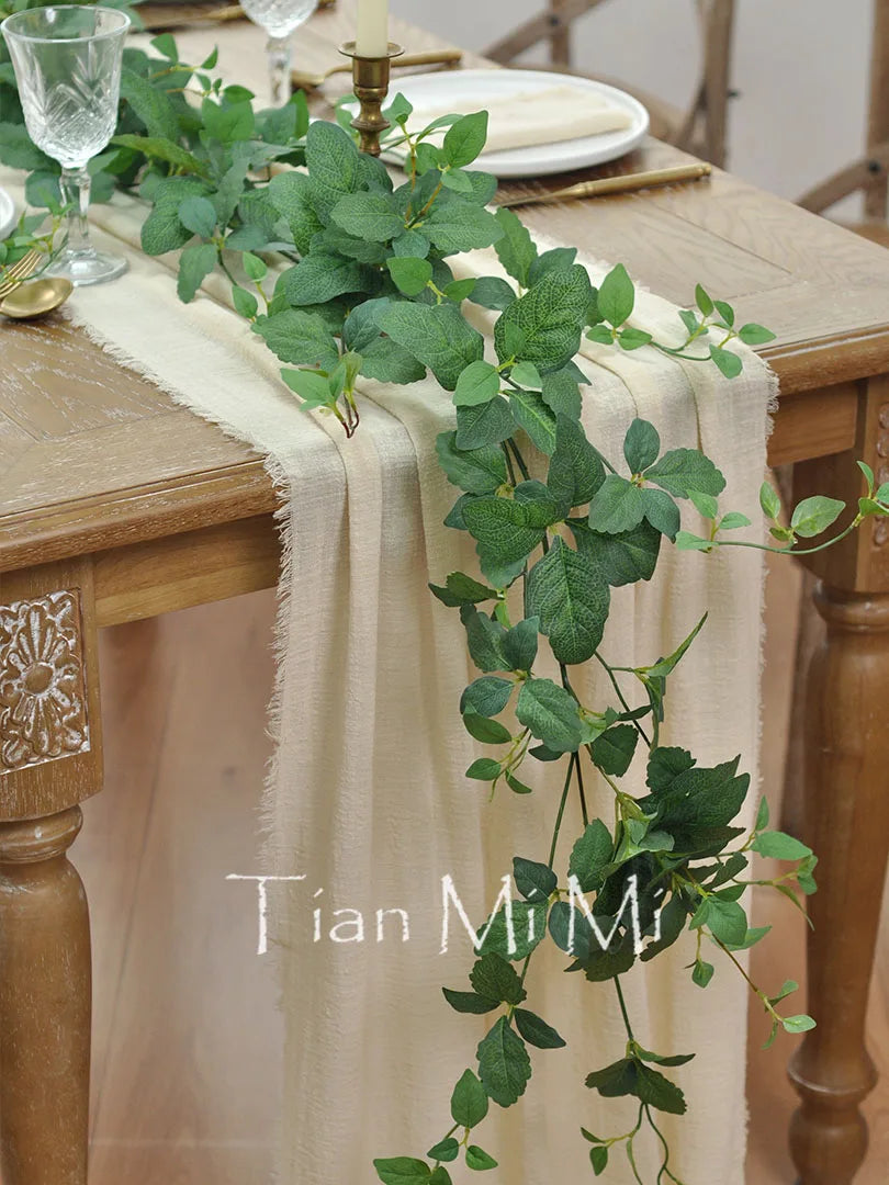Table runner gauze cotton bohemian wedding party - view 4