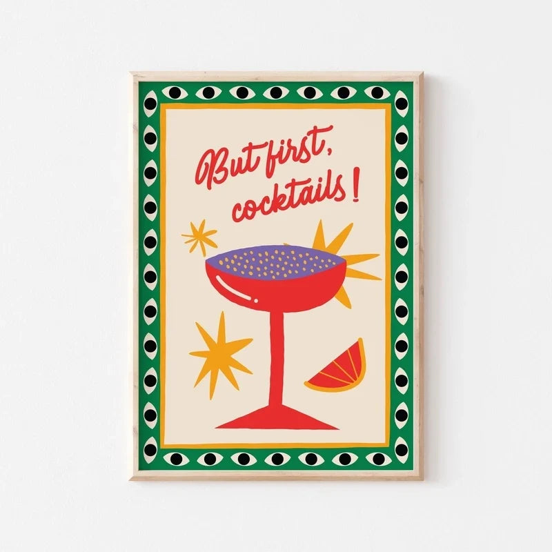 Food art poster for modern kitchen decoration - 20x30cm Unframed